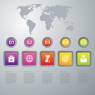 Vector illustration infographic five options N3