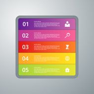 Vector illustration infographic five options N4