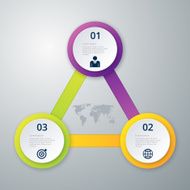 Vector illustration infographics three circles
