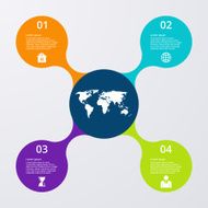 Vector illustration infographics five circles N2