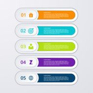 Vector illustration infographic five options N5