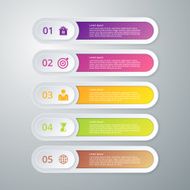 Vector illustration infographic five options N6