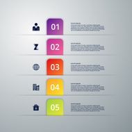 Vector illustration infographic five options N7