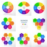 Collection of infographic templates for business N11