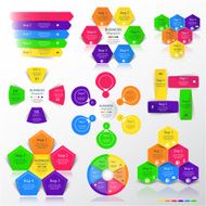 Collection of infographic templates for business N13