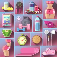 Healthy diet flat style illustration