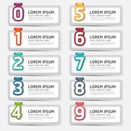Abstract infographics number options template Vector illustration business step options