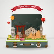 Vector of world travel and Holidays concept