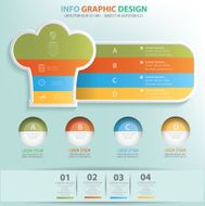 Hat of chef info graphic design clean vector