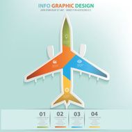 Airplane info graphic design clean vector