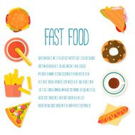 Flat design elements for fast food infographics N2