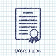 certificate with badge icon N7