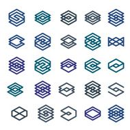 Abstract creative business icons vector collection set N2