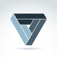 Vector abstract triangle corporate sign Geometric N2