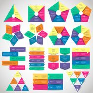 Collection of infographic templates for business N14