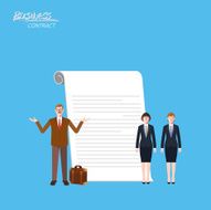 Minimal flat character of business contract concept illustrations N2