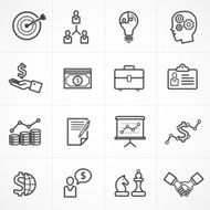 Vector business management icon set N2