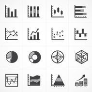 Vector business chart infographic icon set N2