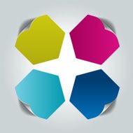 Round infographic 4 steps template N2