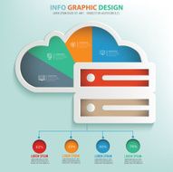 Data cloud info graphic design clean vector