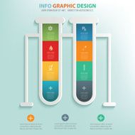 Science info graphic design clean vector