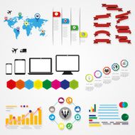 Different elements of infographics in a colorful performance N2