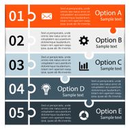 Modern vector info graphic for business project N91