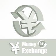 Yen symbol in grey N2