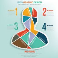 Businessman puzzle info graphic design clean vector