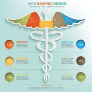 Medical info graphic design clean vector N7