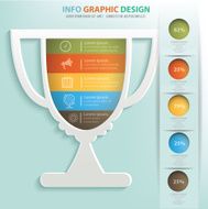 Trophy info graphic design clean vector N4