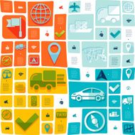 navigation flat infographic N4
