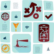 navigation flat infographic N5