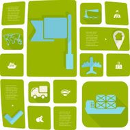 navigation flat infographic N6