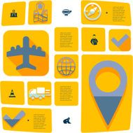 navigation flat infographic N7