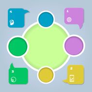 circle color infographic Template for diagram or graph presentation and N2