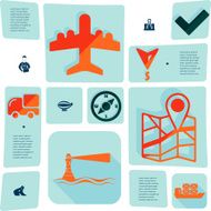 navigation flat infographic N9
