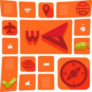 navigation flat infographic N11