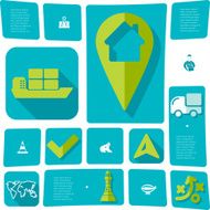 navigation flat infographic N12