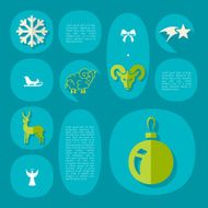 Christmas flat infographic N8