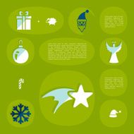 Christmas flat infographic N9