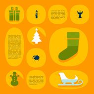 Christmas flat infographic N10