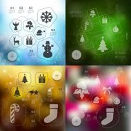 Christmas infographic with unfocused background N11