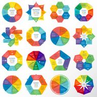 Collection of infographic templates for business N18