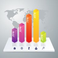 Vector illustration infographic five options N8