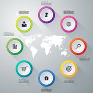 Vector illustration infographics eight options N5