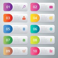 Vector illustration infographics ten options N3