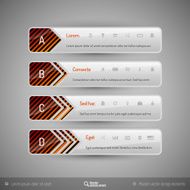 Modern tabs as design elements Business symbols N41