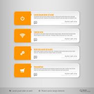 Vector tabs as design elements for business layouts N29