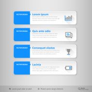 Vector tabs as design elements for business layouts N30